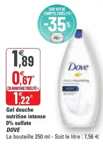 G20 Gel douche nutrition intense offre