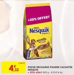 Intermarché Hyper NESQUIK Poche recharge poudre cacaotée offre