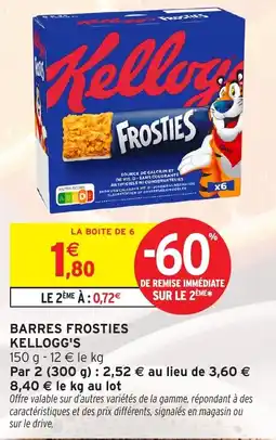 Intermarché Hyper KELLOGG'S Barres frosties offre