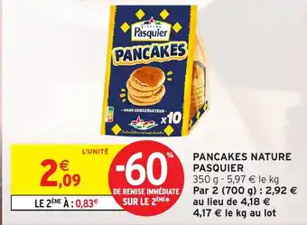 Intermarché Hyper PASQUIER Pancakes nature offre