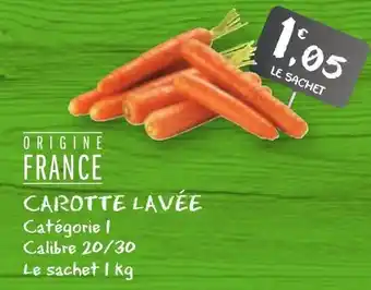 Carotte lavée
