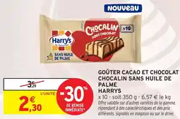 Intermarché Hyper HARRYS Goûter cacao et chocolat chocalin sans huile de palme offre