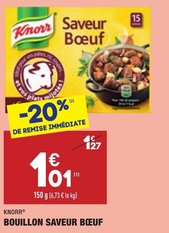 Promo Bouillon saveur bœuf chez ALDI