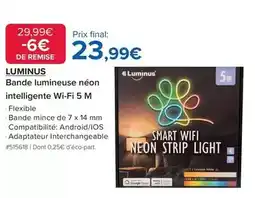 Costco Luminus - bande lumineuse néon intelligente wi-fi 5 m offre