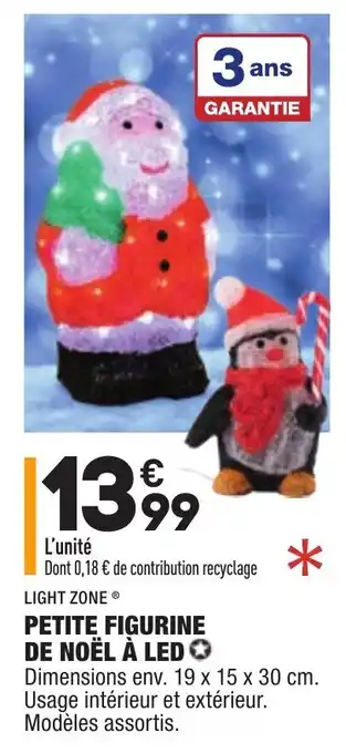 Petite figurine de noël à LED