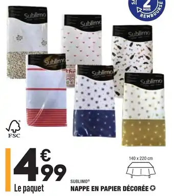 ALDI Nappe en papier décorée offre