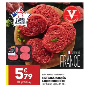 ALDI 8 Steaks hachés façon bouchère offre