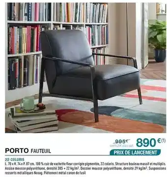 Cuir Center Porto fauteuil offre