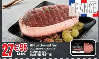 Cora x Carrefour Rôti de chevreuil farci aux marrons offre