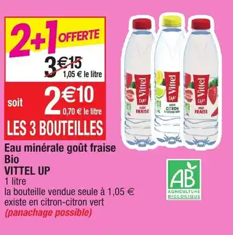 Migros Eau minérale goût fraise bio VITTEL UP offre