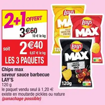 Migros Chips max saveur sauce barbecue LAY'S offre