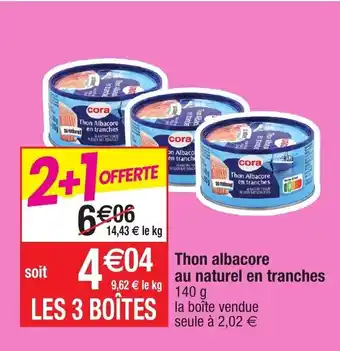Migros Thon albacore au naturel en tranches offre