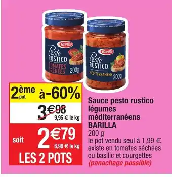 Migros Sauce pesto rustico légumes méditerranéens offre