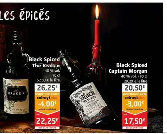 Colruyt Black Spiced The Kraken, Black Spiced Captain Morgan offre