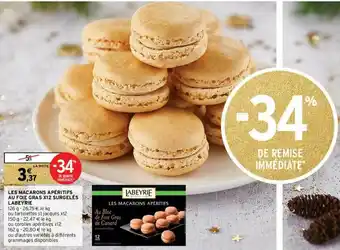 Intermarché Contact Les Macarons Apéritifs Au Foie Gras X12 Surgelés Labeyrie offre