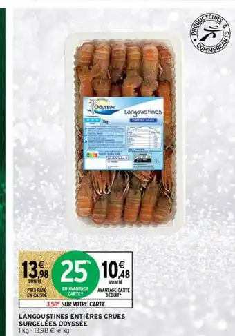 Langoustines Entières Crues Surgelées Odyssée