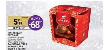 Intermarché Contact Mini Roc Lait Côte D'or offre