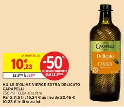 Intermarché Hyper CARAPELLI Huile d'olive vierge extra delicato offre