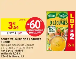 Intermarché Hyper KNORR Soupe velouté de 9 légumes offre