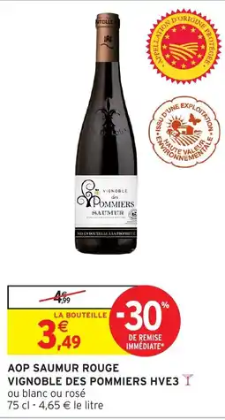 Intermarché Hyper Aop saumur rouge vignoble des pommiers hve3 offre