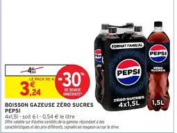 Intermarché Hyper PEPSI Boisson gazeuse zéro sucres offre