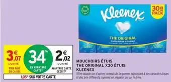 Intermarché Hyper KLEENEX Mouchoirs étuis the original x30 étuis offre