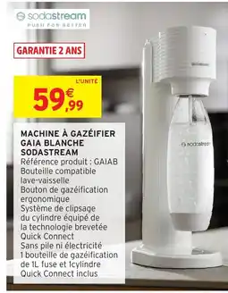 Intermarché Hyper SODASTREAM Machine à gazéifier gaia blanche offre