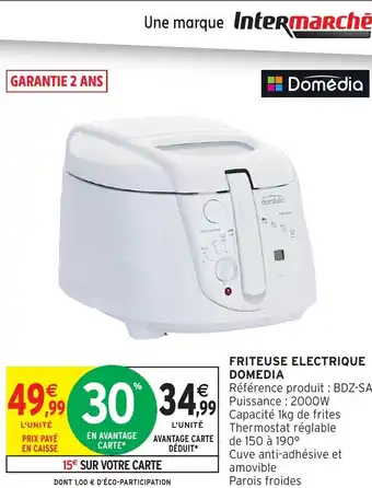 Intermarché Hyper DOMEDIA Friteuse electrique offre