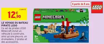 Intermarché Hyper MINECRAFT Le voyage du bateau pirate lego offre