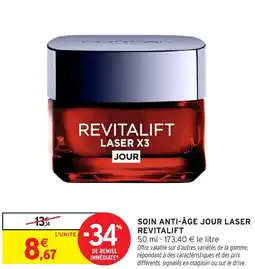 Intermarché Hyper REVITALIFT Soin anti-âge jour laser offre