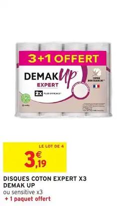 Intermarché Hyper DEMAK UP Disques coton expert x3 offre