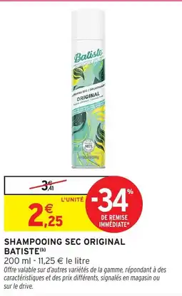 Intermarché Hyper BATISTE  Shampooing sec original offre