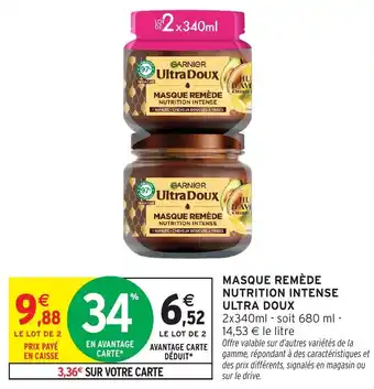 Intermarché Hyper ULTRA DOUX Masque remède nutrition intense offre