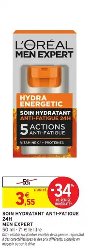 Intermarché Hyper L'ORÉAL MEN EXPERT Soin hydratant anti-fatigue 24h offre