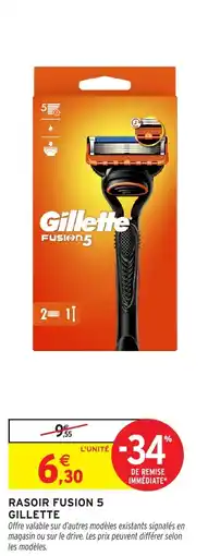 Intermarché Hyper GILLETTE Rasoir fusion 5 offre