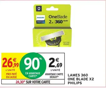 Intermarché Hyper PHILIPS Lames 360 one blade x2 offre