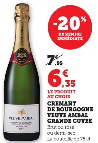 Bi1 Cremant de bourgogne veuve ambal grande cuvée offre