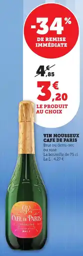 Bi1 Vin mousseux cafe de paris offre