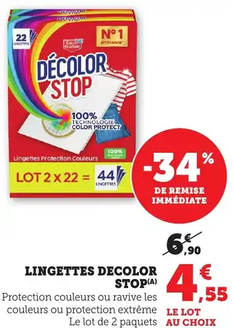 Bi1 Lingettes decolor stop offre