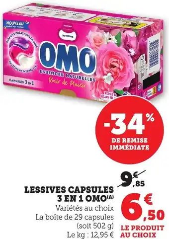 Bi1 Lessives capsules 3 en 1 omo offre