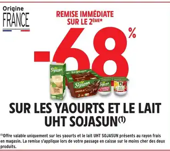 Intermarché Hyper SOJASUN Sur les yaourts et le lait uht offre