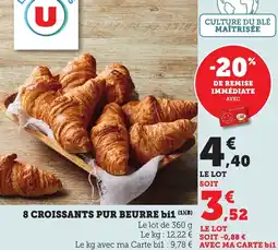 Bi1 8 croissants pur beurre bi1 offre