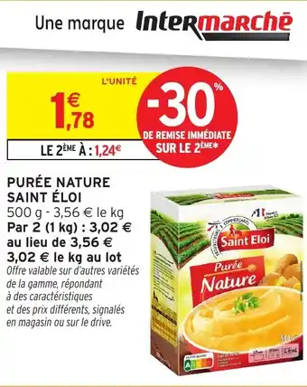 Intermarché Hyper SAINT ÉLOI Purée nature offre