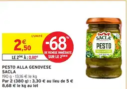 Intermarché Hyper SACLA Pesto alla genovese offre