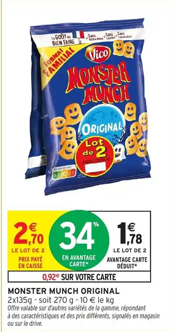 Intermarché Hyper VICO Monster munch original offre