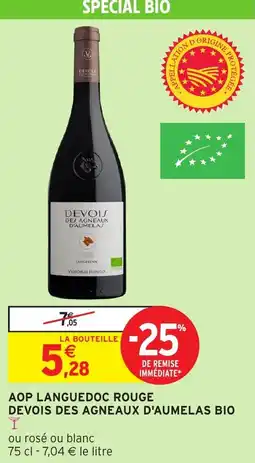 Intermarché Hyper Aop languedoc rouge devois des agneaux d'aumelas bio offre