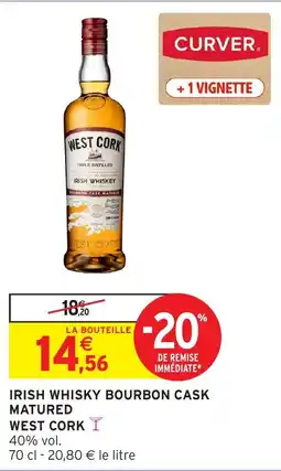 Intermarché Hyper WEST CORK Irish whisky bourbon cask matured offre