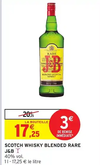 Intermarché Hyper J&B Scotch whisky blended rare offre
