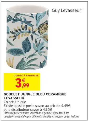 Intermarché Hyper LEVASSEUR Gobelet jungle bleu ceramique offre