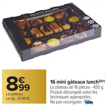 Carrefour Market 16 mini gâteaux lunch offre